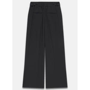 Mint Velvet Black Pleated Cropped Trousers